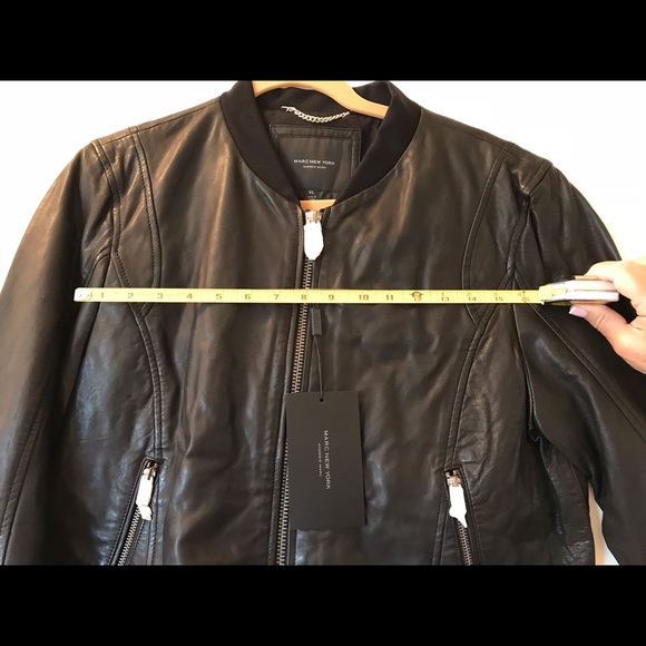 Leather Jacket Marc New York Andrew Marc XL Black - Picture 2 of 7